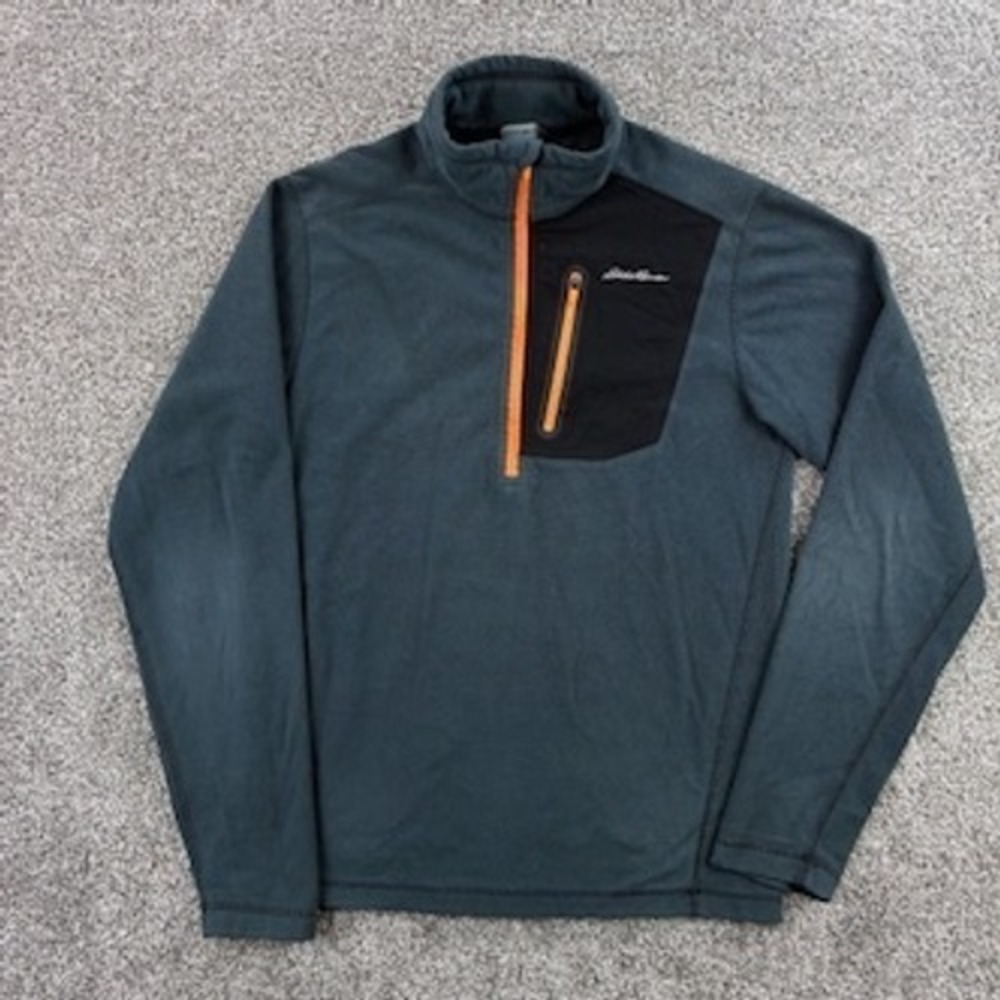 Eddie Bauer First Ascent Jacket Mens Small Gray Fleece Pullover Athletic Hike